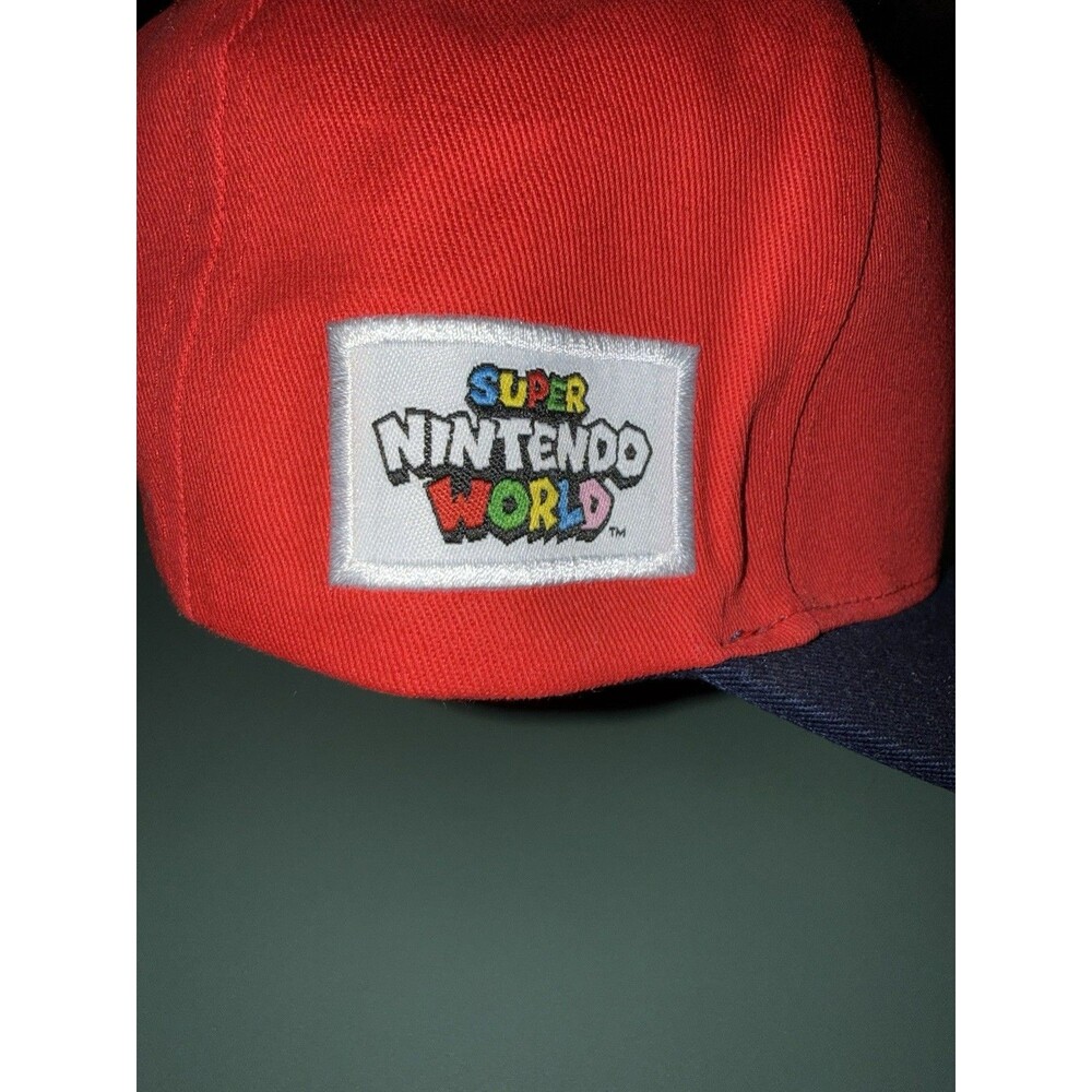 Nintendo Super Mario Bros. Red Snapback Hat 100% Cotton Universal StudiosParks. - Picture 2 of 6